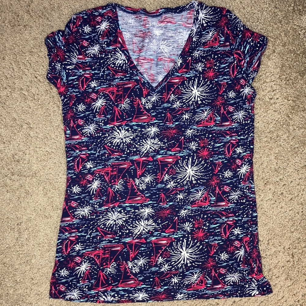 Lilly Pulitzer Patriotic print top